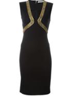 Amen Beaded Trim V-neck Dress