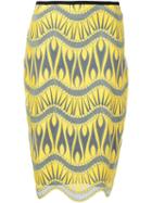 Nicole Miller Jacquard Pencil Skirt