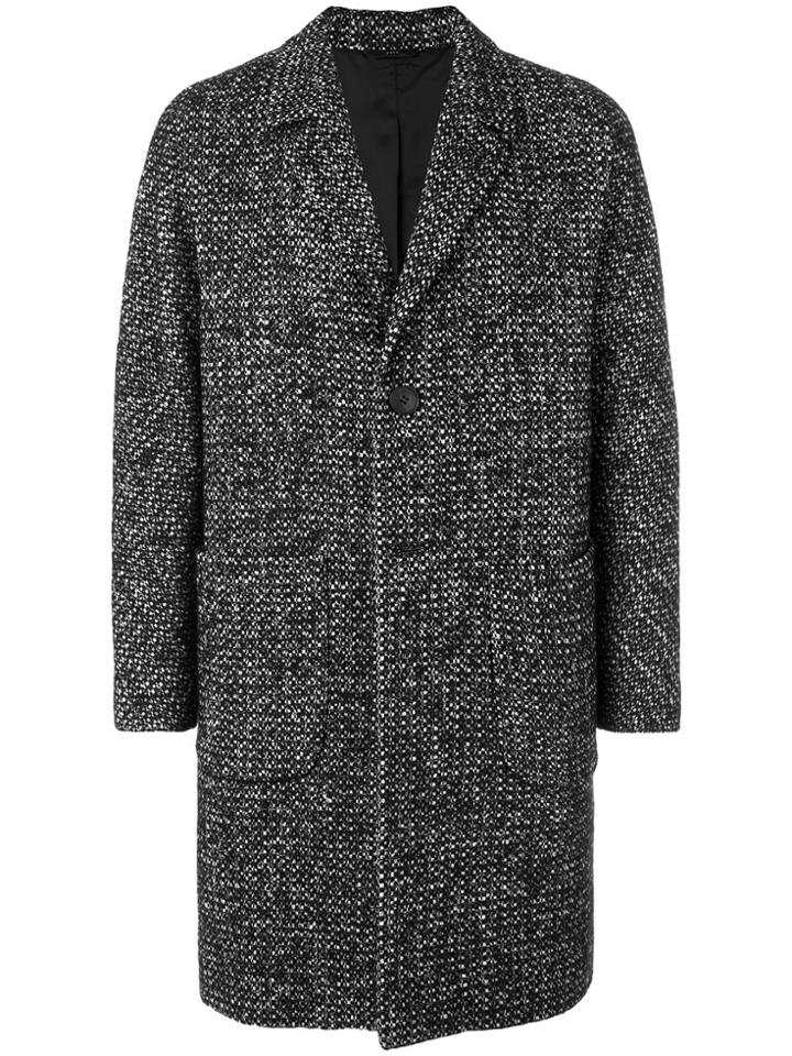 Hevo Single Breasted Boxy Coat - Black