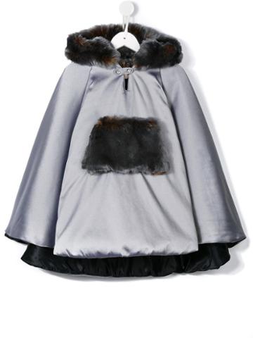 La Stupenderia Hooded Coat, Girl's, Size: 8 Yrs, Blue