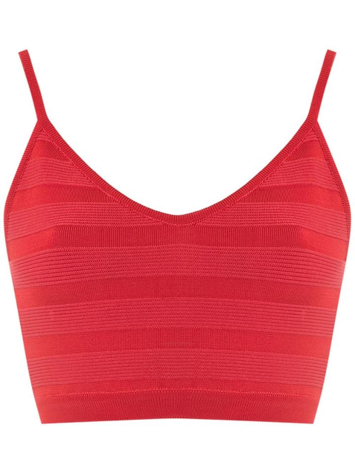 Andrea Bogosian Pluto Knit Cropepd Top - Red