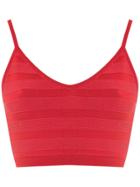 Andrea Bogosian Pluto Knit Cropepd Top - Red
