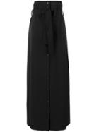 Givenchy Leather A-line Skirt - Black