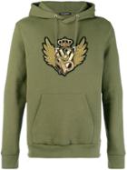 Balmain Crown Patch Hoodie - Green