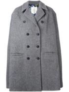 Miahatami Double-breasted Oversized Coat, Women's, Size: 40, Grey, Virgin Wool