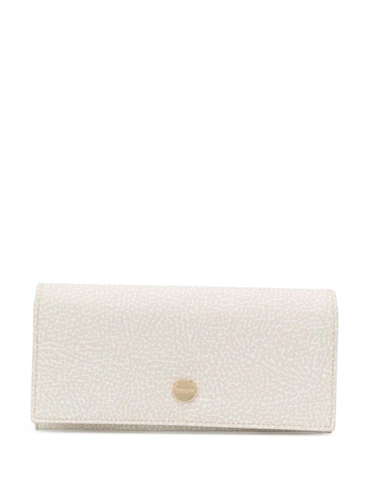 Borbonese Foldover Continental Wallet - Neutrals