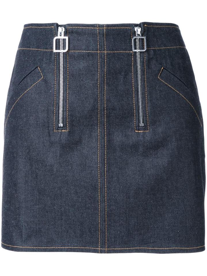 Courrèges Double Zip Skirt - Blue