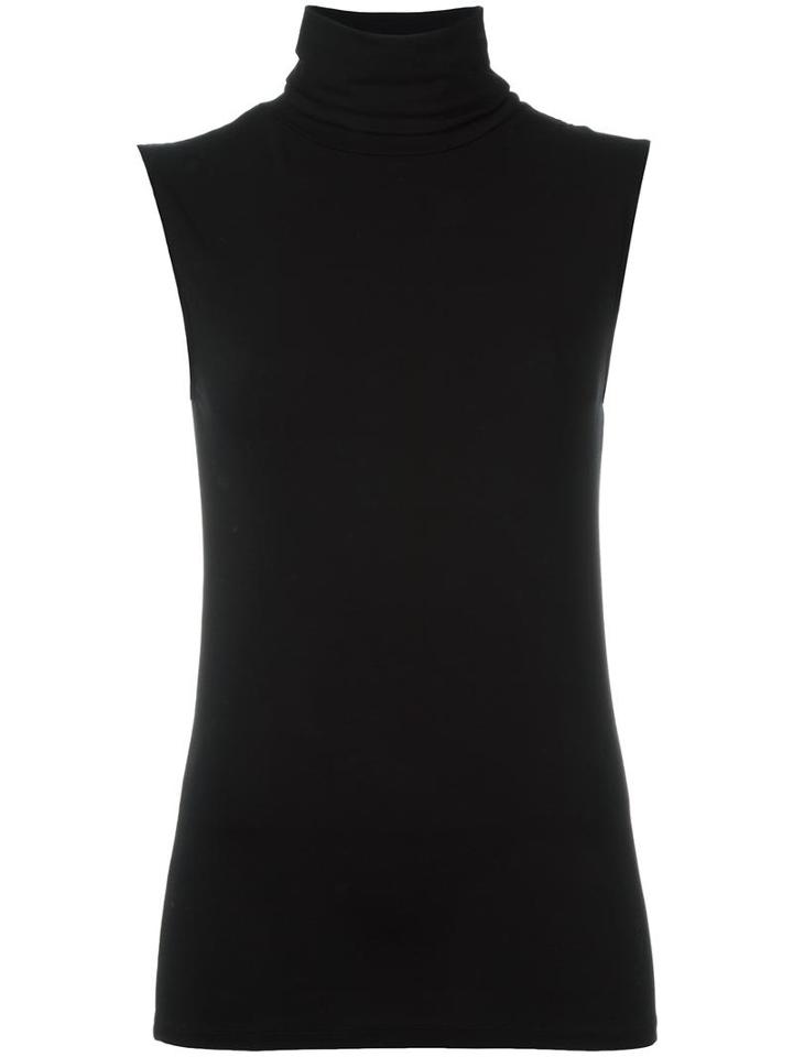 Majestic Filatures Roll Neck Tank Top, Women's, Size: 4, Black, Spandex/elastane/viscose