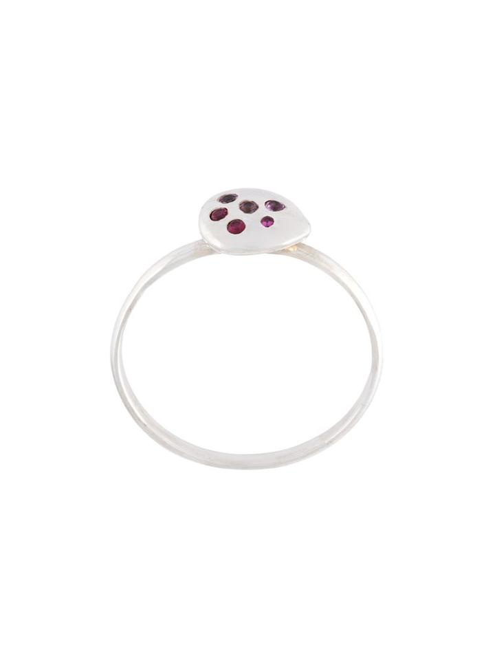 Natasha Collis Large Ruby And Pink Sapphire Nugget Ring
