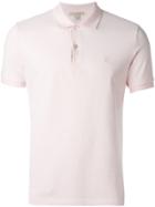 Burberry Check Placket Cotton Piqué Polo Shirt - Pink & Purple