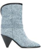 Isabel Marant Heeled Denim Boots - Blue