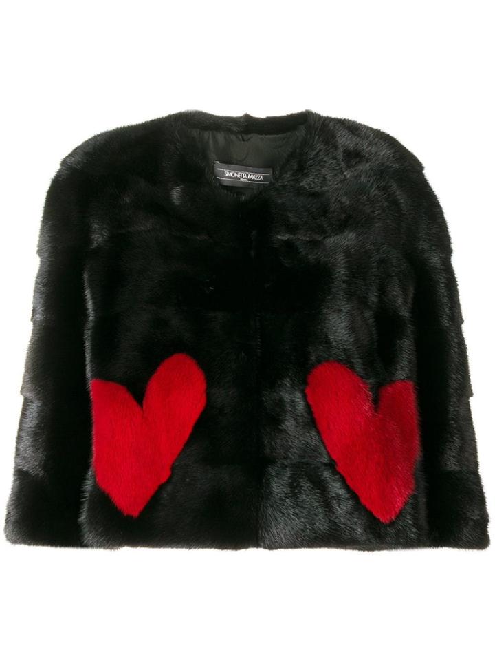Simonetta Ravizza Jade Hearts Jacket - Black