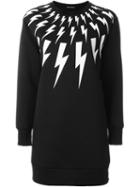 Neil Barrett Lightning Bolt Sweatshirt, Women's, Size: Xs, Black, Polyurethane/viscose