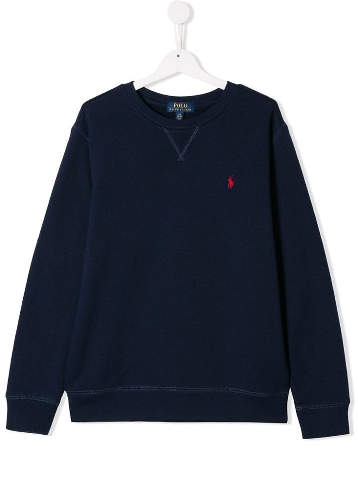 Ralph Lauren Kids Embroidered Logo Sweatshirt - Blue