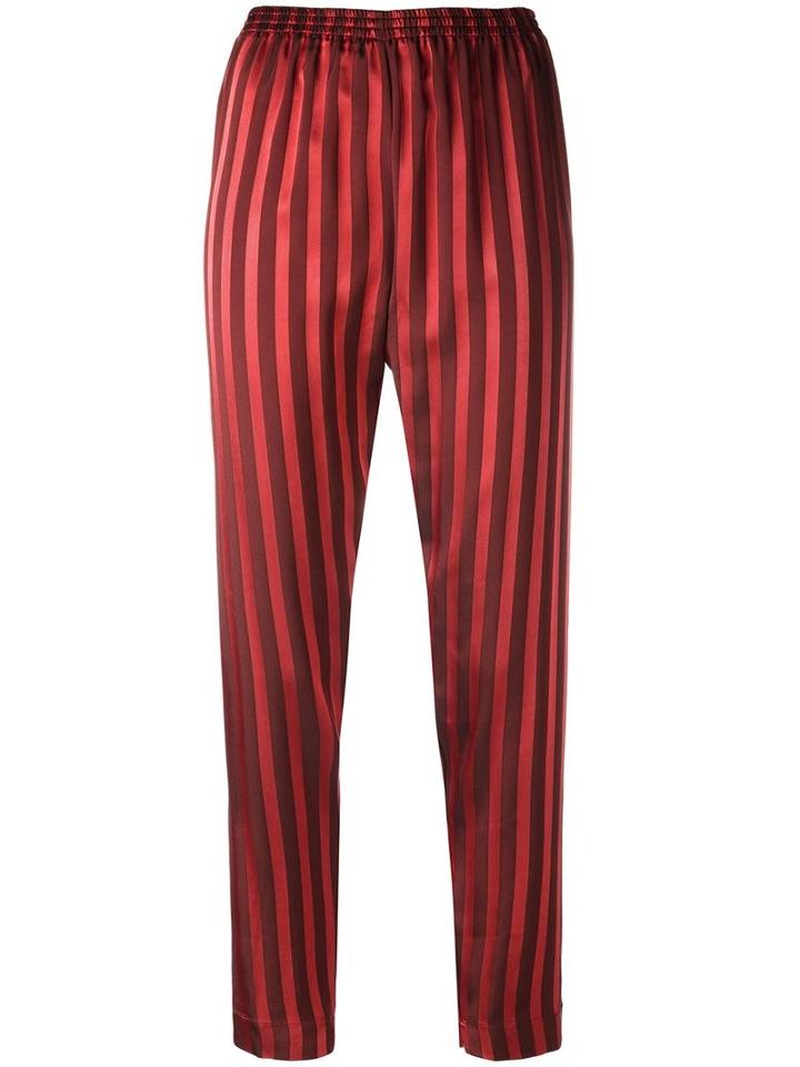 Forte Forte Sttriped Trousers, Women's, Size: I, Red, Viscose/polyester