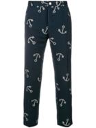Thom Browne Bicolor Anchor Chino Trouser - Blue