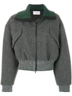 Walk Of Shame Cropped Bomber Jacket - Grey