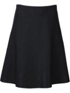 Rosetta Getty Flared Short Skirt, Women's, Size: 8, Black, Viscose/cotton/silk