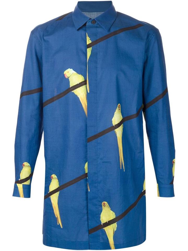 Issey Miyake Men Parrot Print Shirt