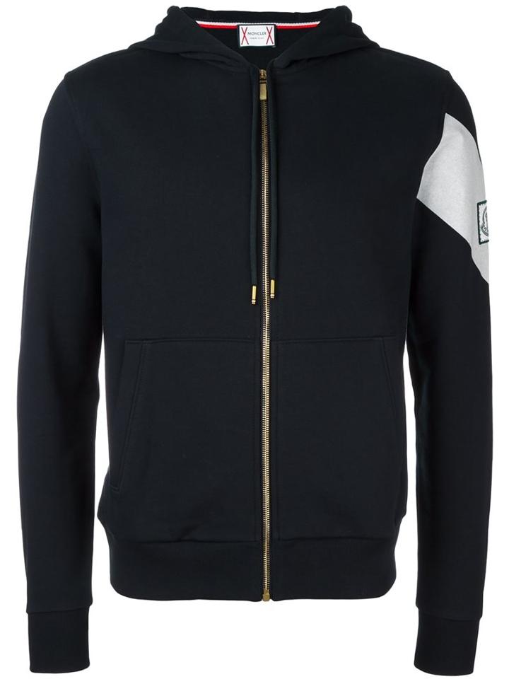 Moncler Gamme Bleu Chevron Print Hoodie
