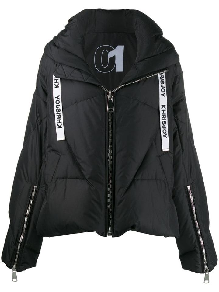 Khrisjoy Feather Down Hooded Jacket - Black