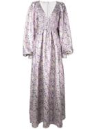 Stella Mccartney Floral Print Evening Dress - Purple