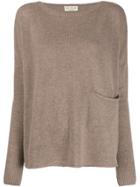 Ma'ry'ya Front Pocket Sweater - Brown