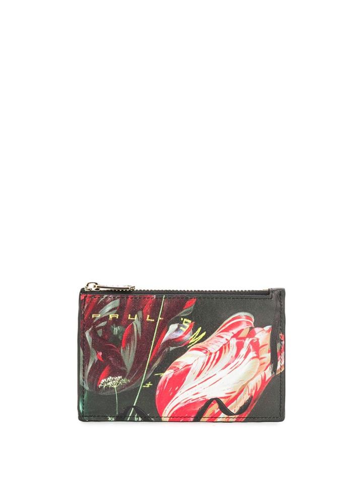 Paul Smith Floral Printed Coin Purse - Black