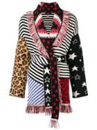 Alanui Patchwork Knit Cardigan - Black