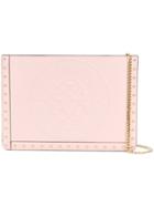 Balmain Stud-trimmed Clutch Bag - Pink & Purple