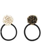 Rosantica Pompom Hairband Set - Black