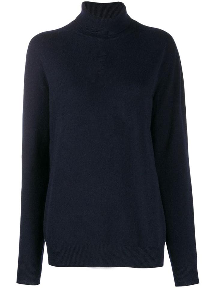 Jil Sander Rollneck Cashmere Sweater - Blue