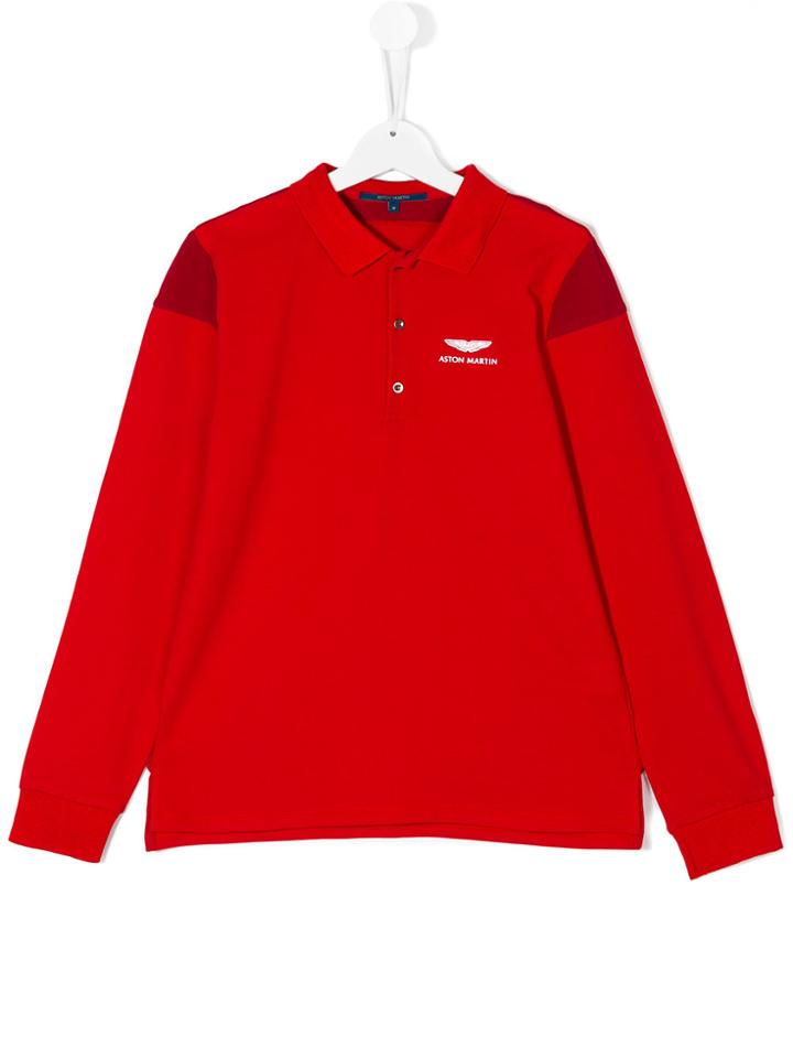 Aston Martin Kids Logo Embroidered Polo Shirt