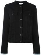Rag & Bone Collarless Denim Jacket, Women's, Size: Small, Black, Cotton