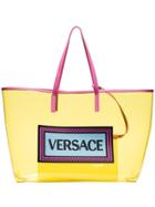 Versace Logo Pvc Tote Bag - Yellow