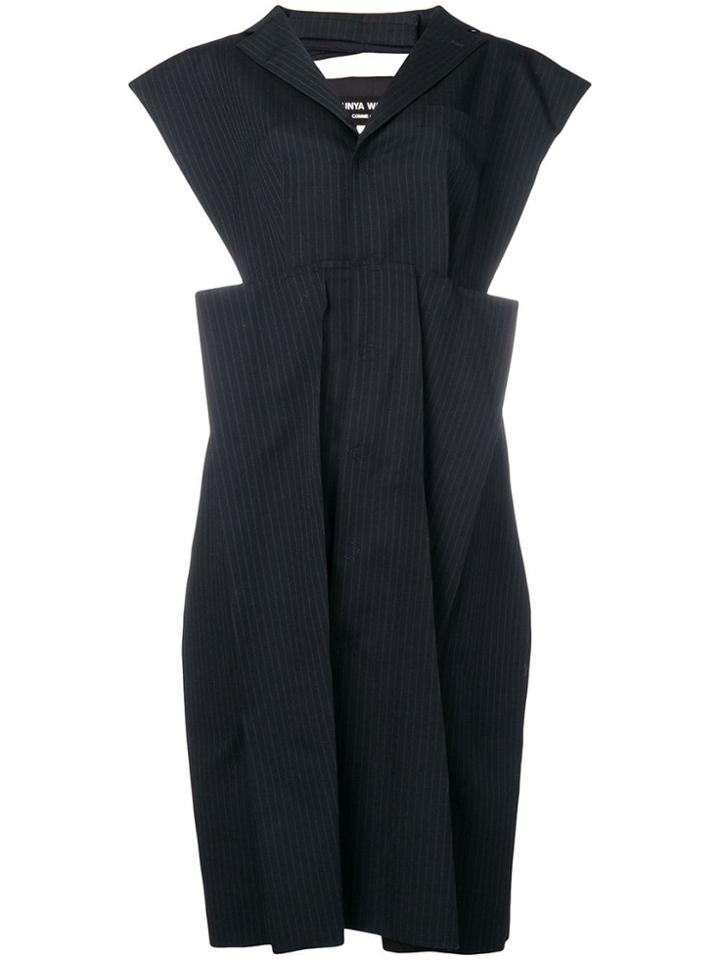 Junya Watanabe Sleeveless Pleated Dress - Blue