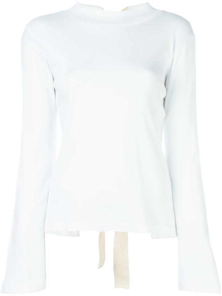 Jacquemus Open Back T-shirt, Women's, Size: 38, White, Cotton