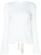 Jacquemus Open Back T-shirt, Women's, Size: 38, White, Cotton
