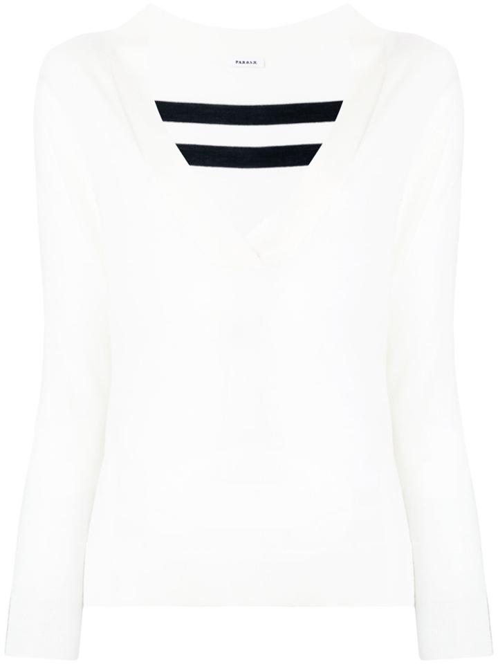 P.a.r.o.s.h. Deep-v Sweater - Nude & Neutrals