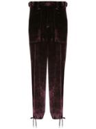 Reinaldo Lourenço Velvet Straight Trousers - Purple