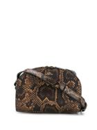 A.p.c. Snakeskin Print Cross Body Bag - Brown
