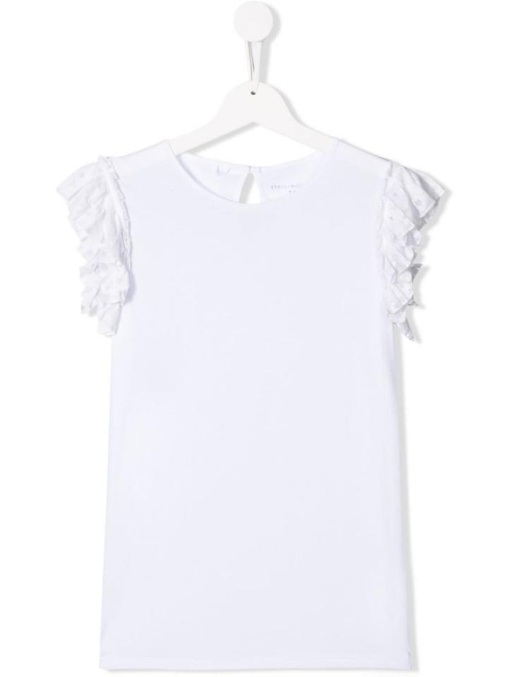 Stella Mccartney Kids Ruffle Sleeve Shirt - White