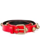 Philosophy Di Lorenzo Serafini Studded Belt, Women's, Red, Leather/metal