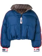 Fendi Colour-block Padded Jacket - Blue