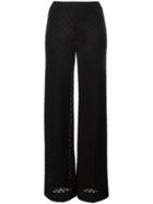 Missoni Zig-zag Pattern Trousers, Women's, Size: 42, Black, Viscose/rayon/polyester/silk