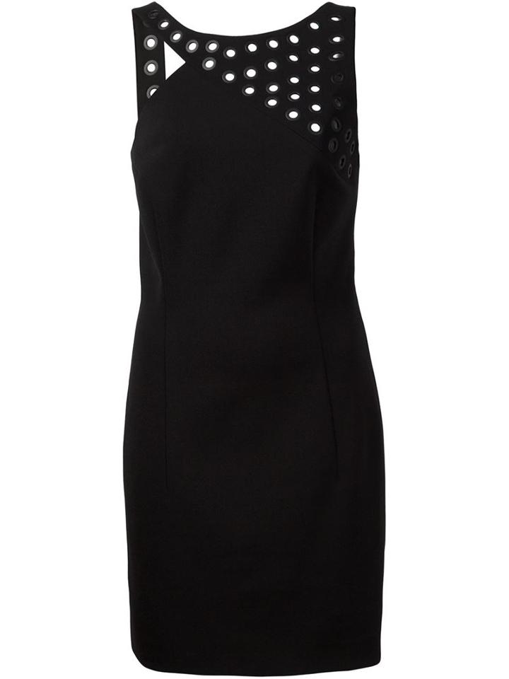 Anthony Vaccarello Eyelet Embellished Fitted Dress