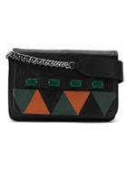 Sarah Chofakian Panels Embellished Shoulder Bag - Black