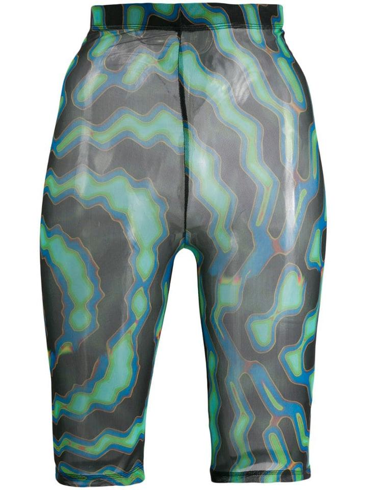 Chopova Lowena Sheer Performance Shorts - Green