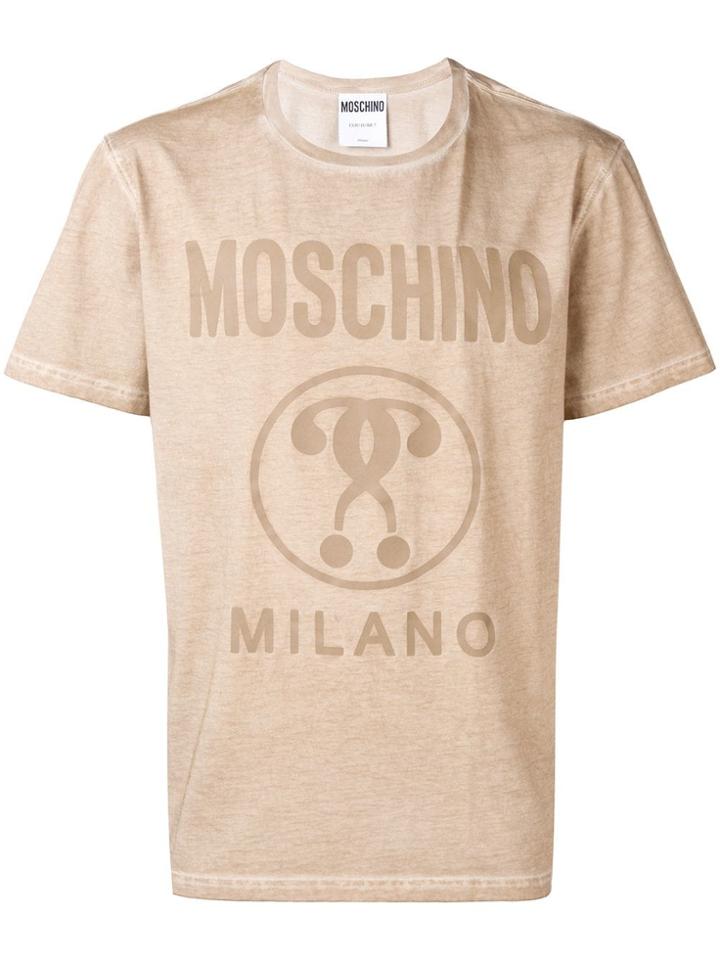 Moschino Double Question Mark T-shirt - Neutrals