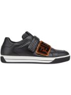 Fendi Double Strap Sneakers - Black